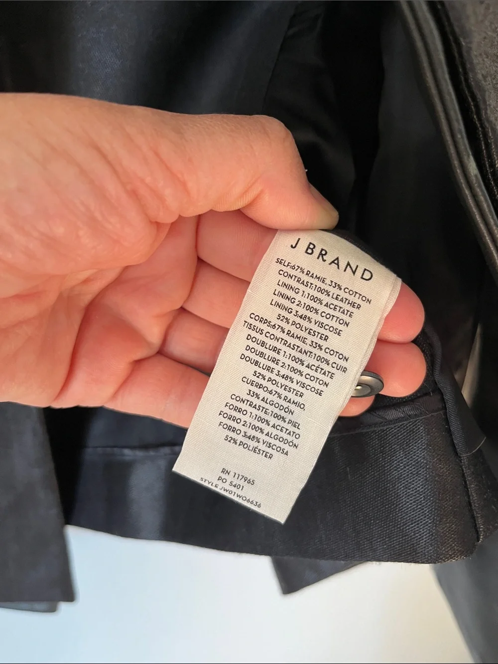 J Brand Tailored Vamp Fantasy Jacket w detachable leather collar